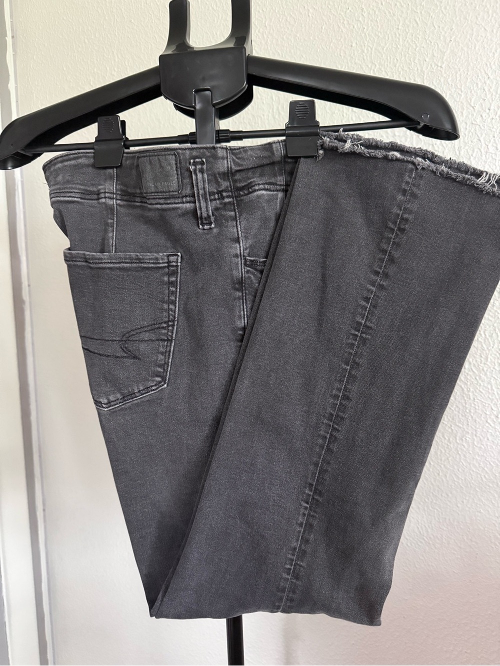American Eagle Outfitters Charcoal Straight-Leg Jeans